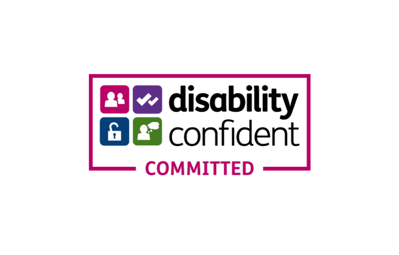 Disability Confident Committed on a white background